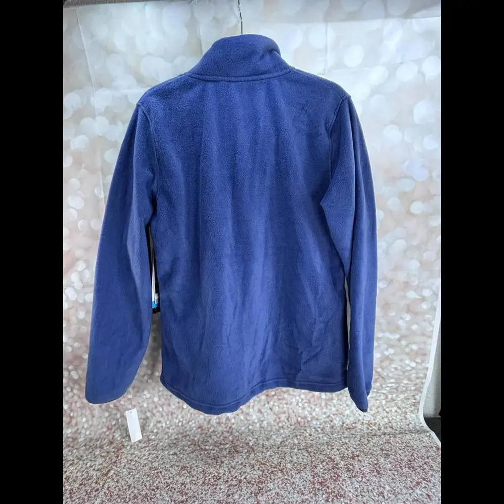 NWT Iceburg Fleece Unisex Jacket Size Large Blue Full Zipper Pockets‎